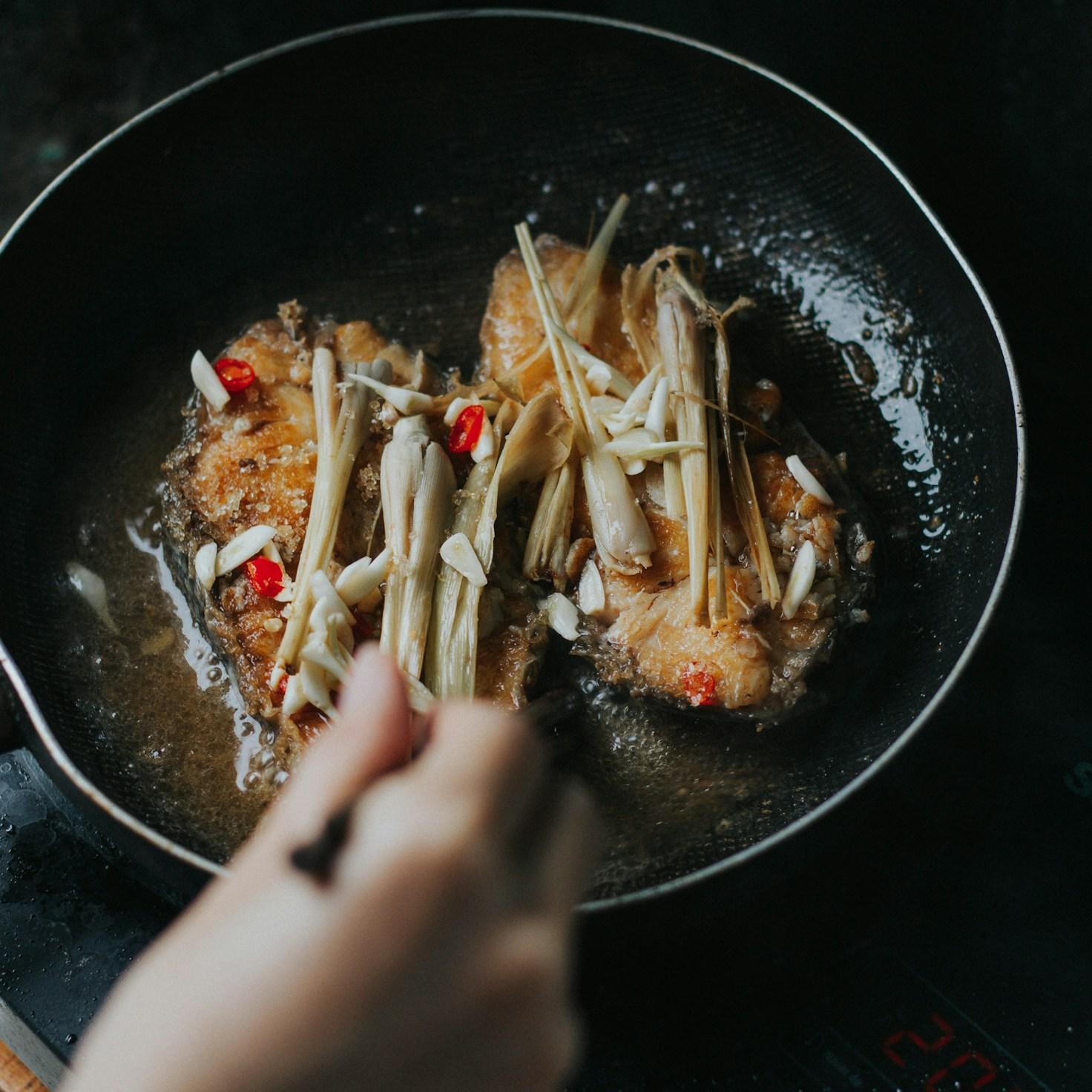 Ingredients prepared for a simple home dinner